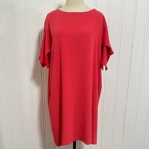 Weill Orange Red Shift Dress size 4 (14/16)